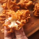 cheesy onion fritters