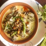 Okra cooked in curd gravy
