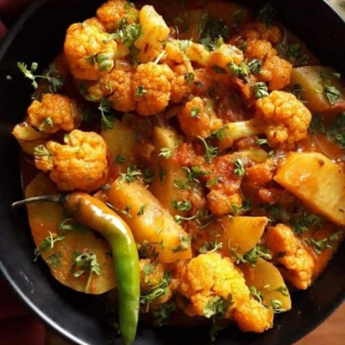 Vegan Cauliflower Potato Curry Aloo Gobi Curry My Dainty Kitchen
