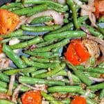 Italian green beans close up picture