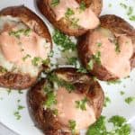southwest salad dressing on baked potatoes