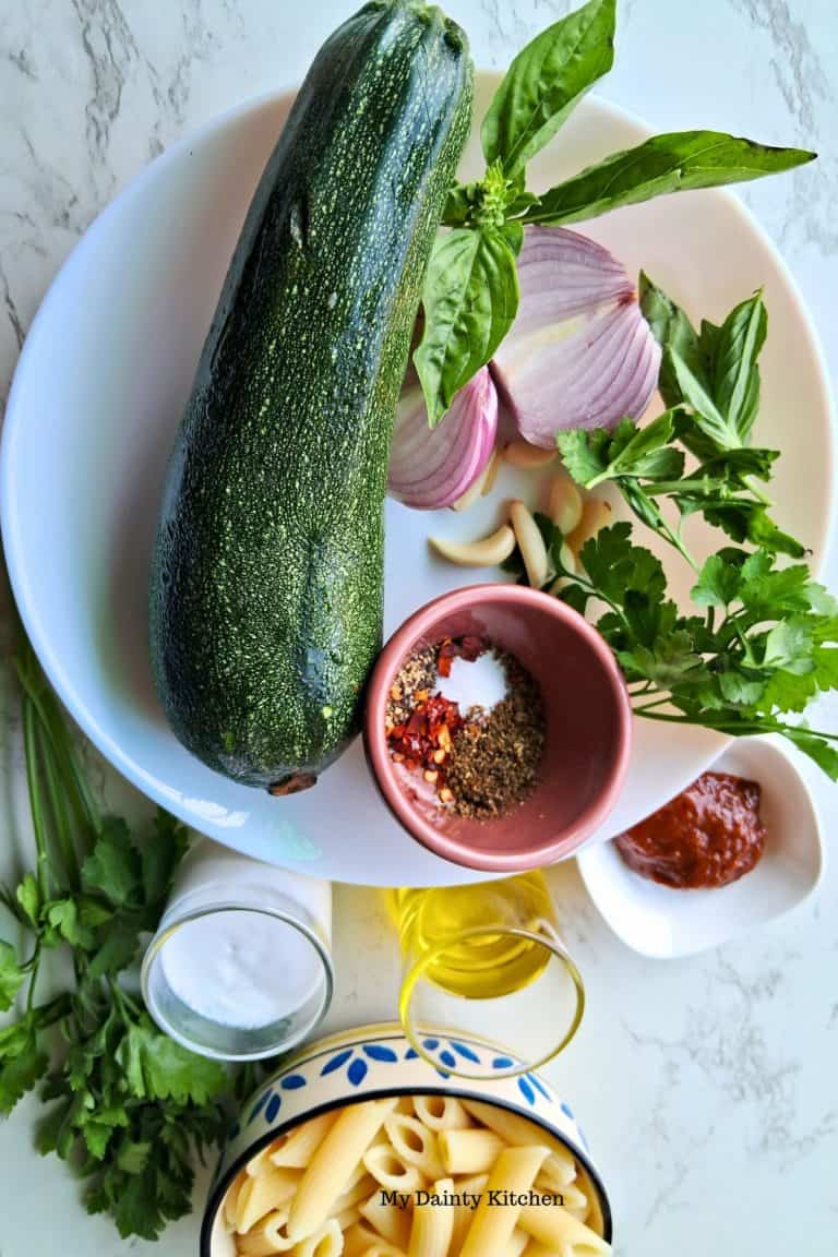 Zucchini Pasta Sauce My Dainty Kitchen