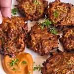 air fryer cabbage fritters